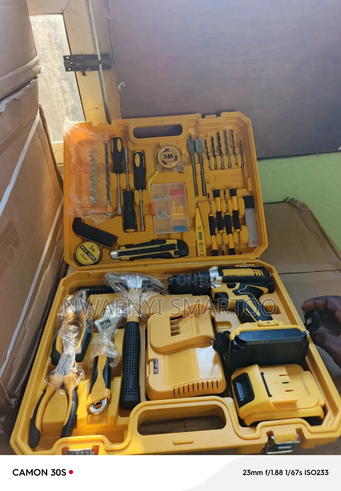 Tools Box With Battery Drilling Machine