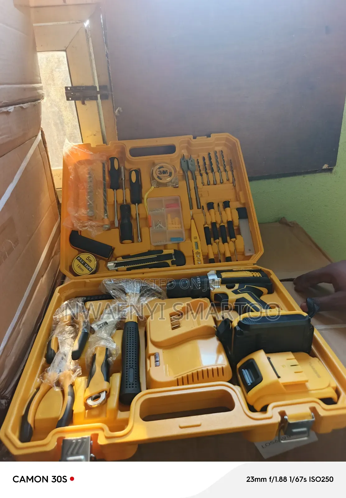 Tools Box With Battery Drilling Machine