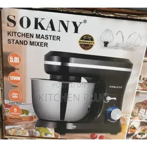 Sokany 5l Stainless Steel Bowl 6-Speed Food Stand Mixer