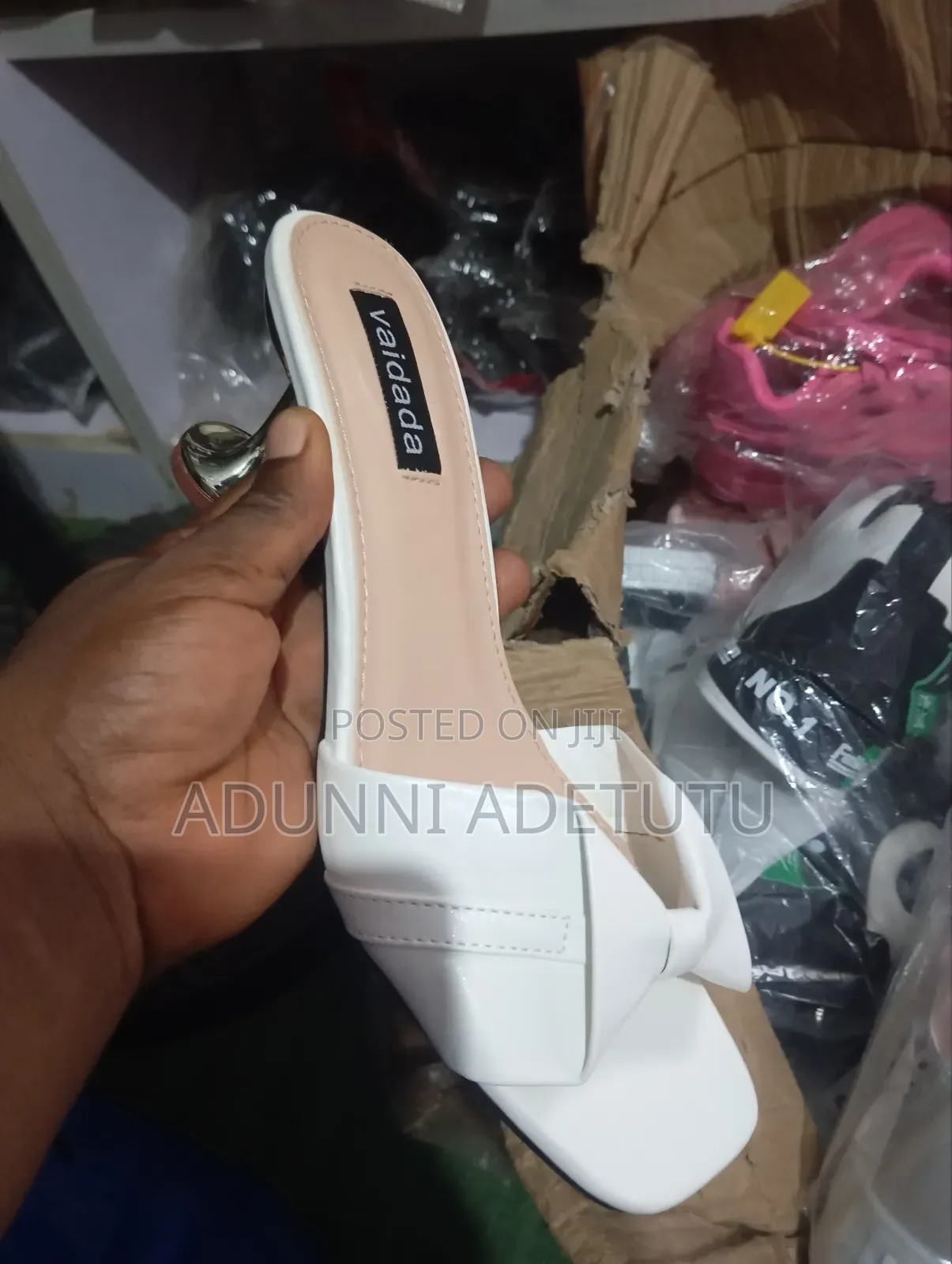 White Heels Slippers