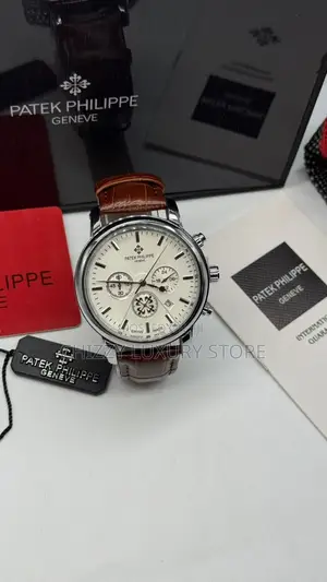 Patek Philippe Quality Men Genuine Leather Wristwatch