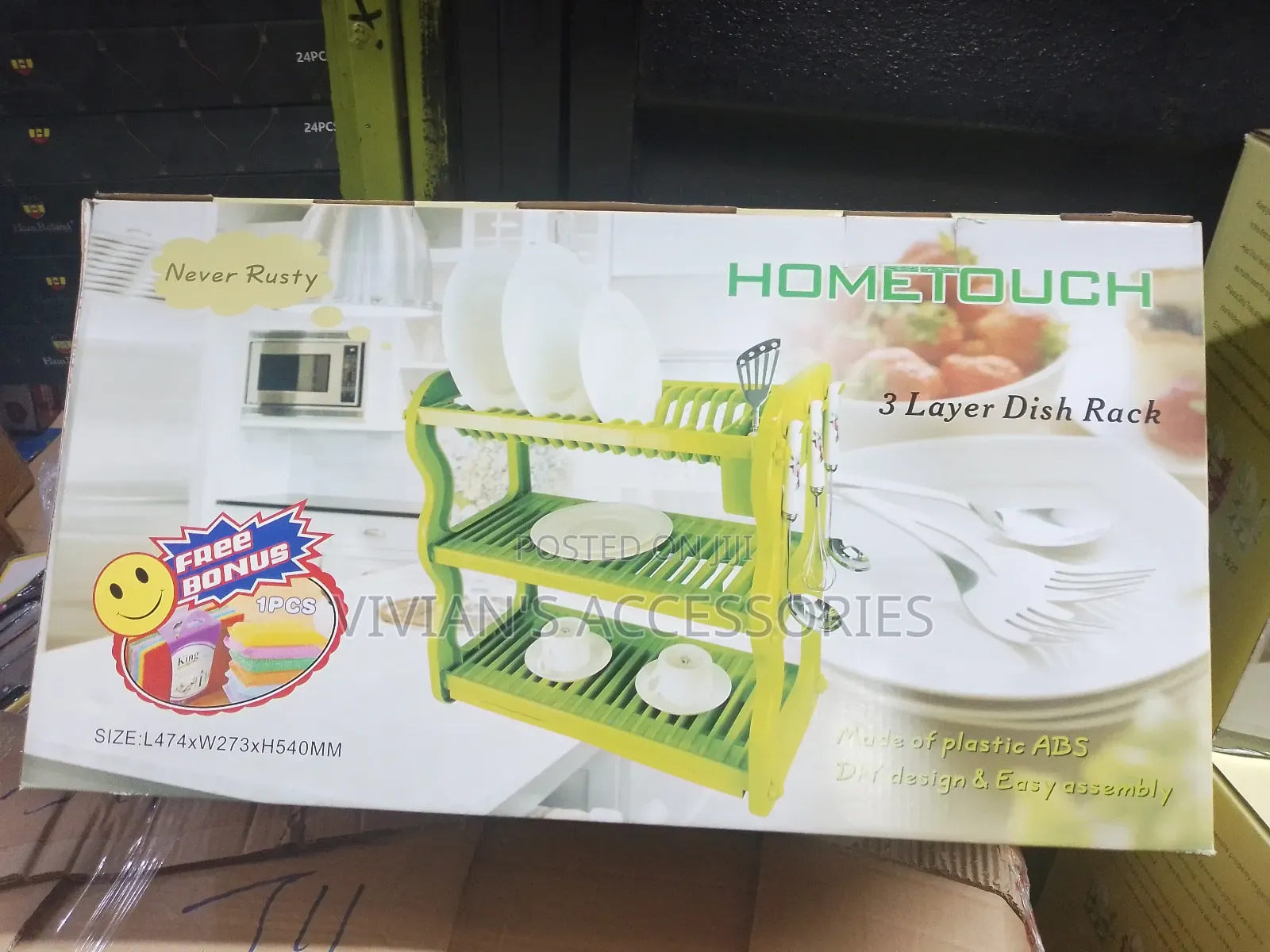 Quality 3 Layer Plastic Plates Rack