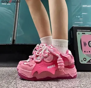 Quality Designer Female Pink Sneakers Available In Different Sizes