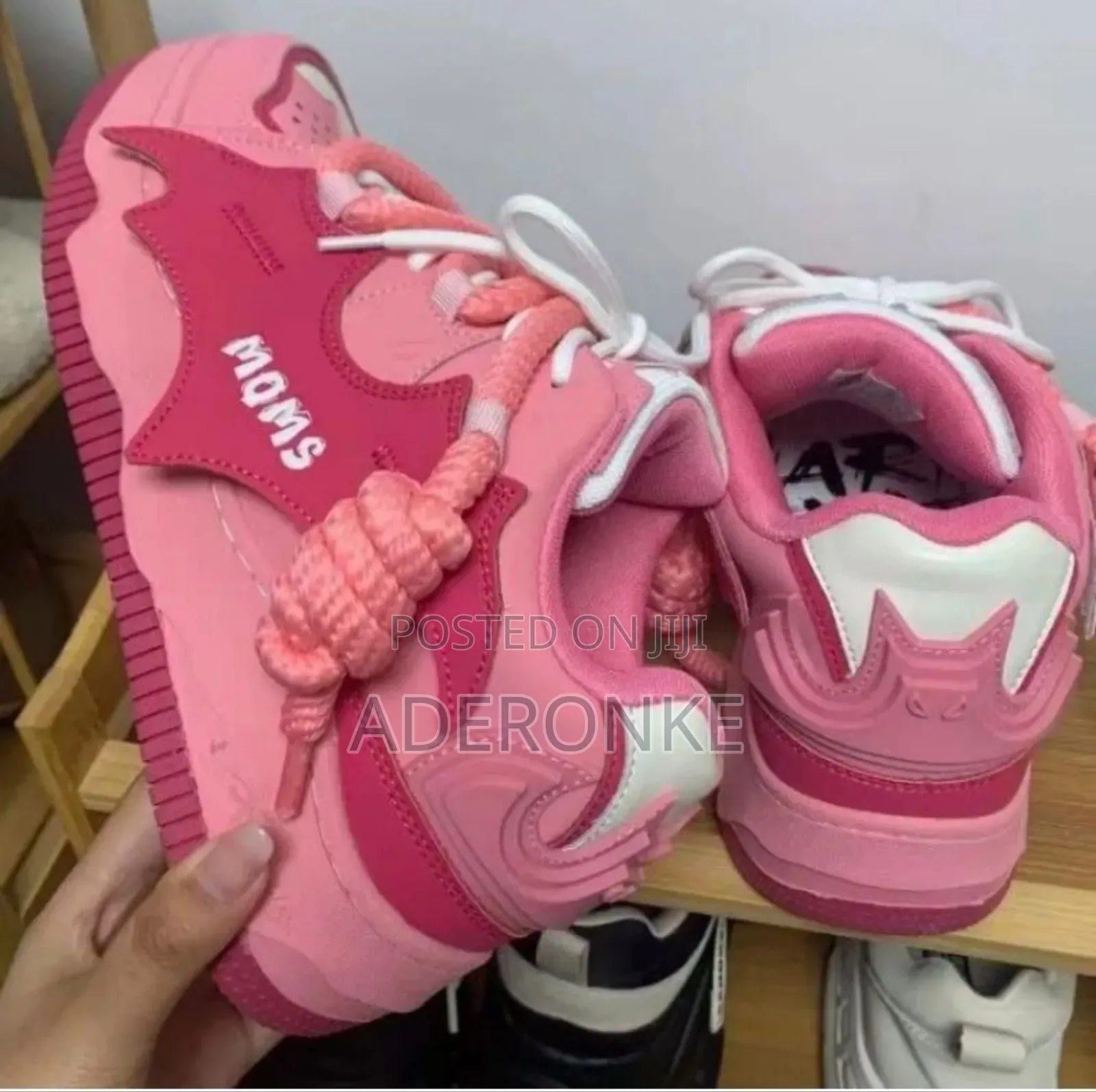 Quality Designer Female Pink Sneakers Available In Different Sizes