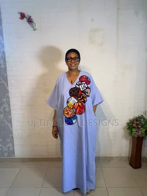 Long Bubu Gown With Beautifully Patterned Ankara