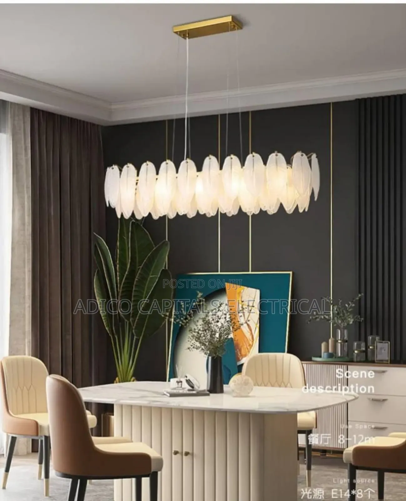 Feather Crystals Dinning Lights