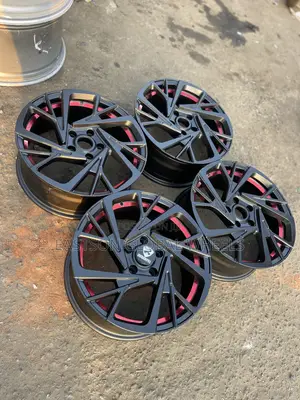 17 Inch Rim Matt Black With Touch Of Red For Toyota, Lexus / Mercedes