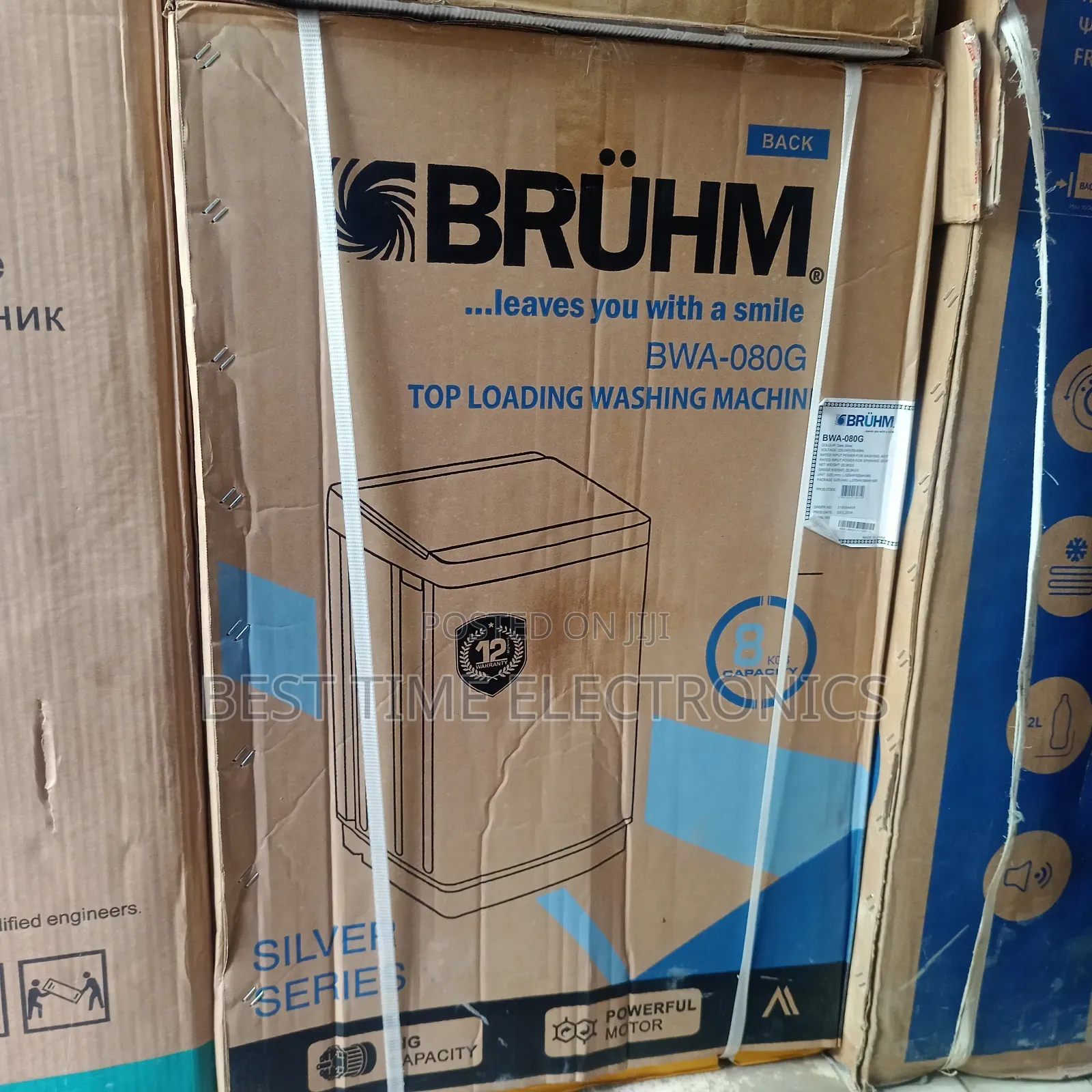 Bruhm 8kg Automatic Top Loading Washing Machine