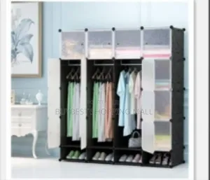 4 Pertition High Quality Plastic Wardrobe