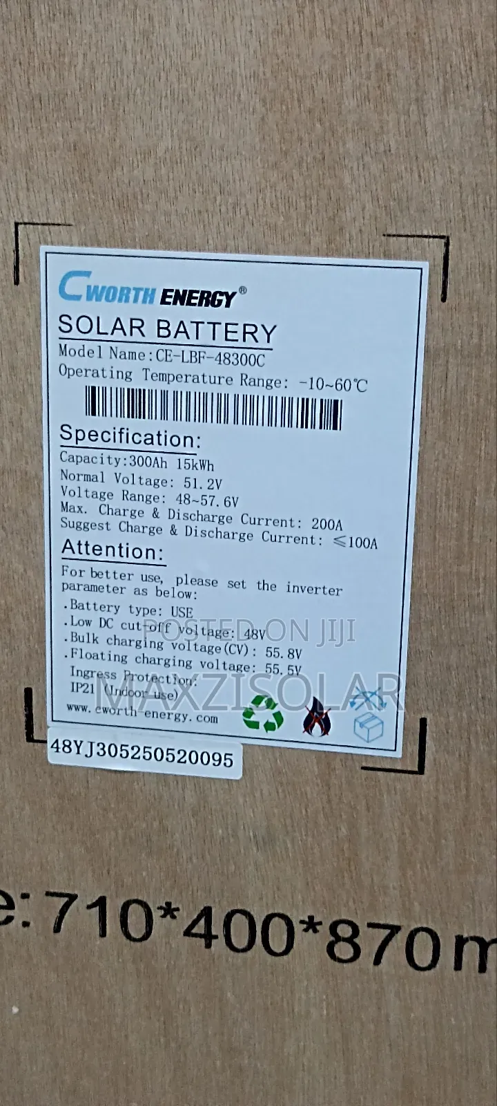 20kwh Cworth Lithium Battery