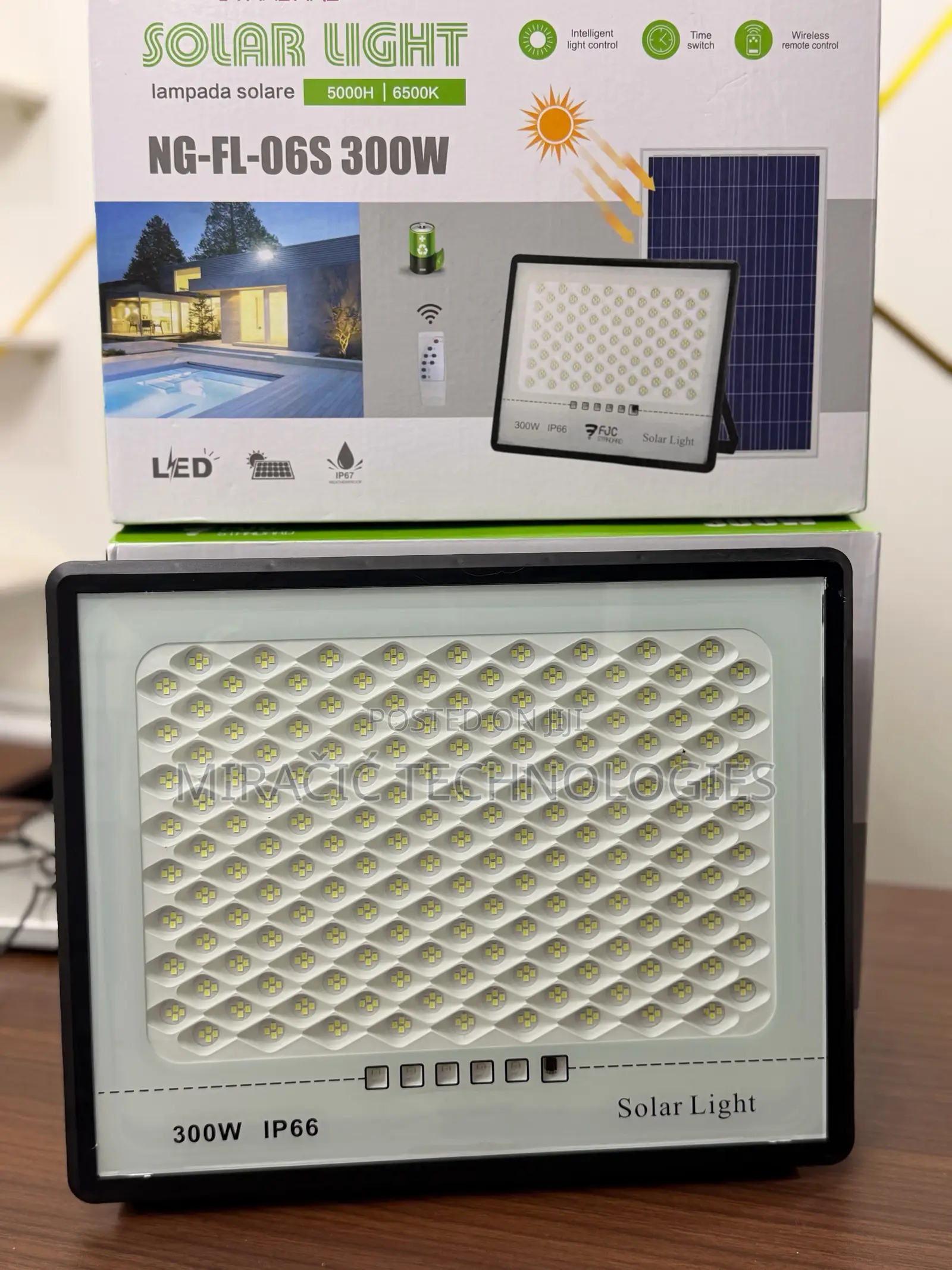Solar Flood Light 300w With Solar Panel