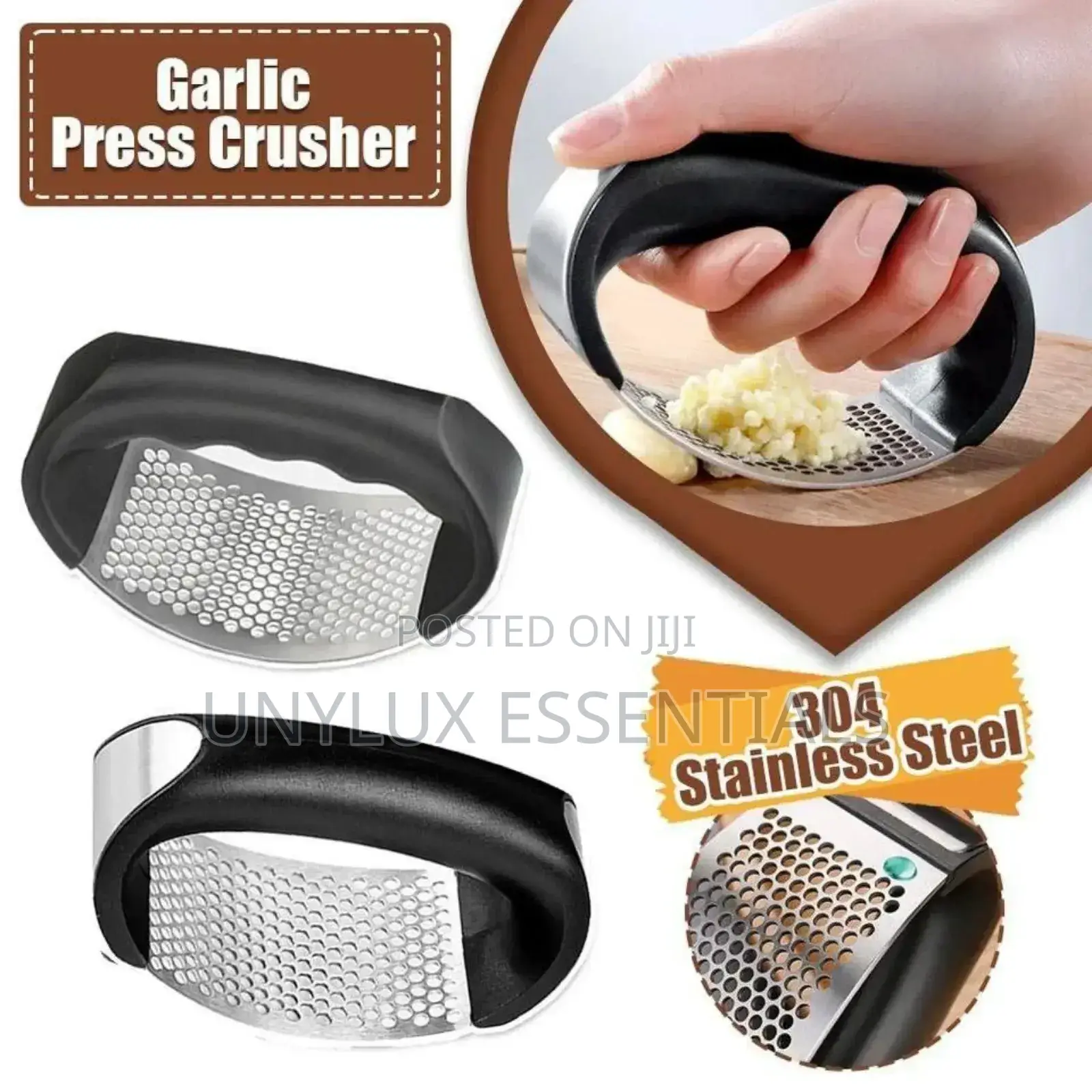 Stainless Steel Garlic Crusher