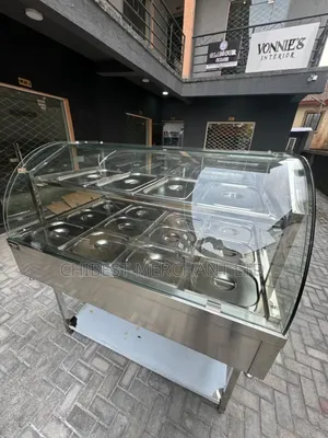 16plate Curved Glass Food Display Warmer