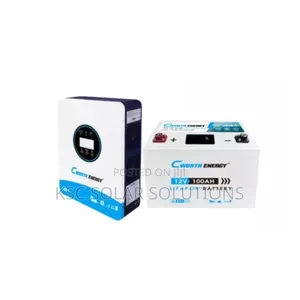 Cworth Energy 1.8kva Inverter and 100ah (1.28kwh) Lithium Battery