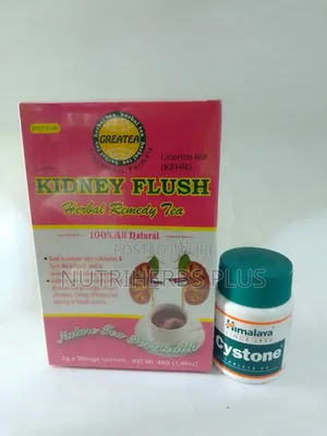 Kidney Flush Herbal Remedy Tea+ Himalaya Cystone Tablets