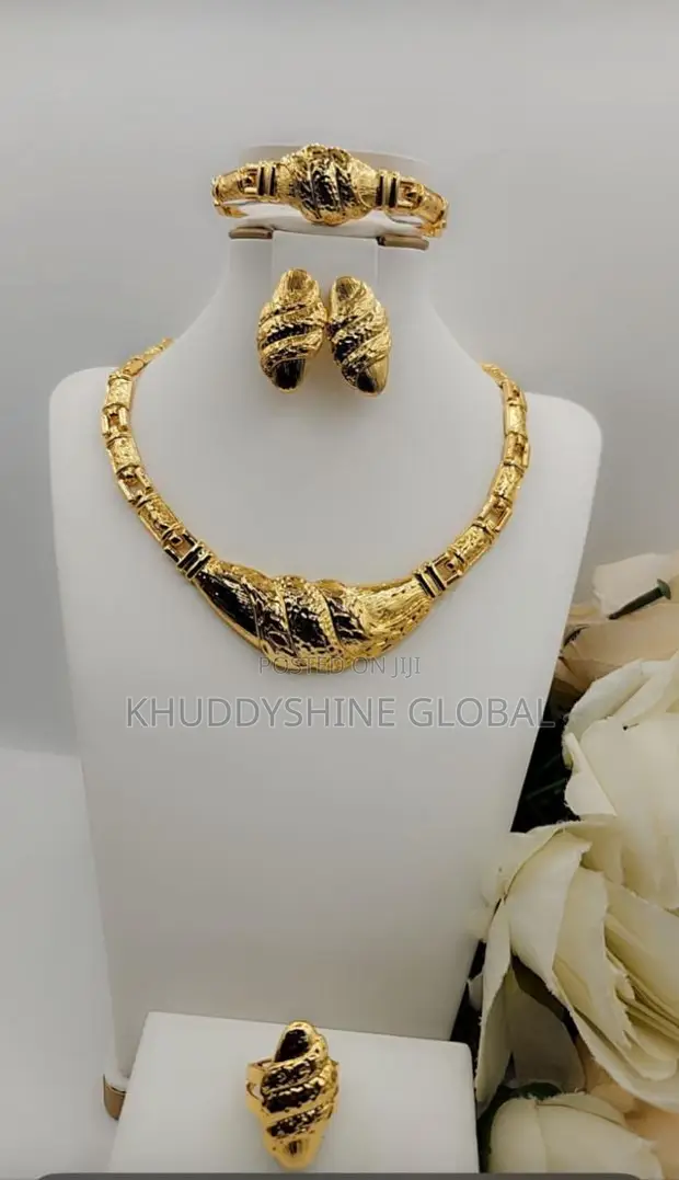 Gold-plated Costume Jewelry Set for sale - Khuddyshine Global Ventures   Price:  30,000 on Jiji.ng [Lagos Island (Eko)]