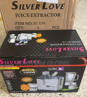 4 in 1, 1000watts Silver Love Juicer and Blender Food Processor