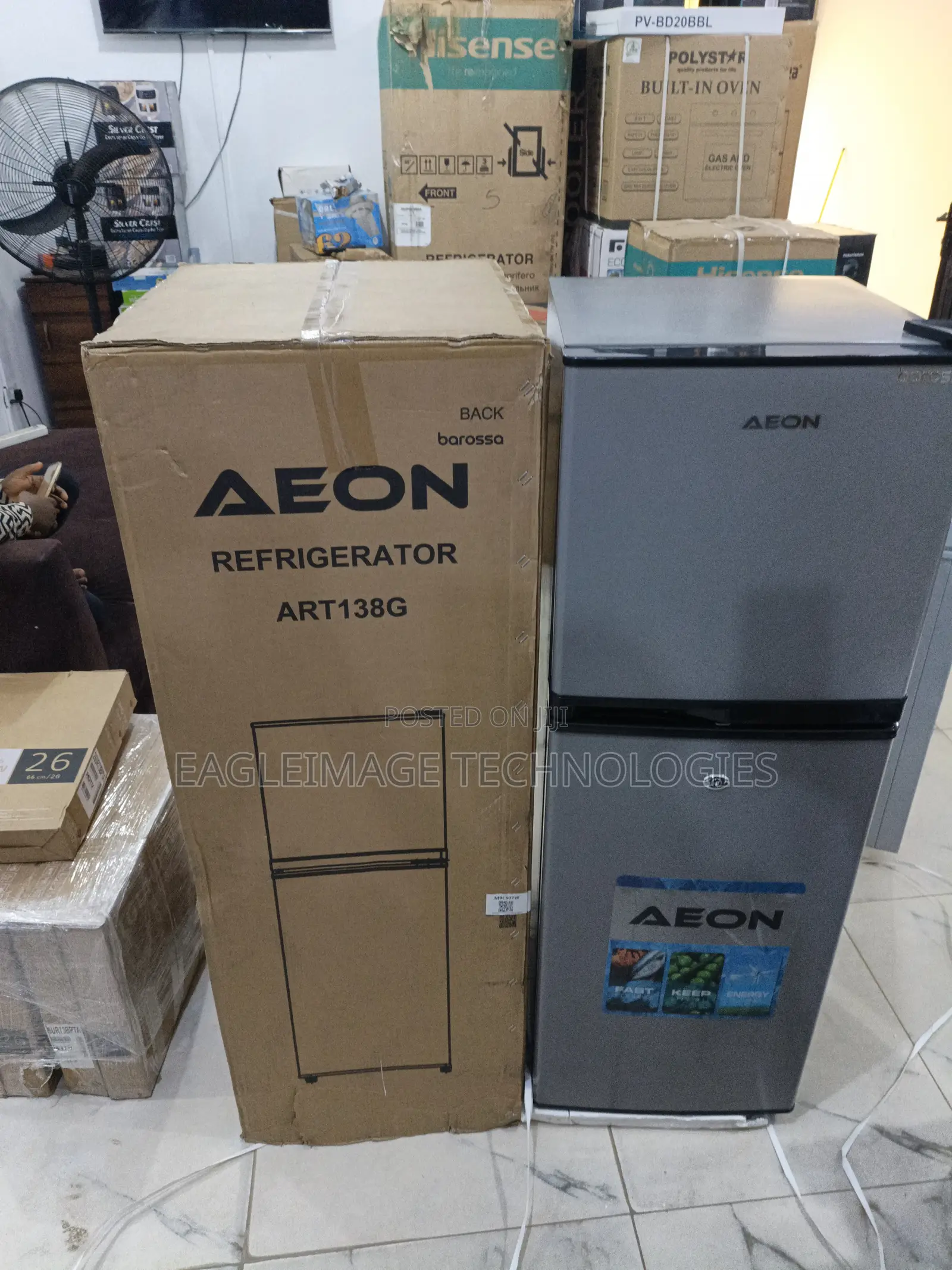 Crystal-Clean Aeon 138l Double Door Refrigerator