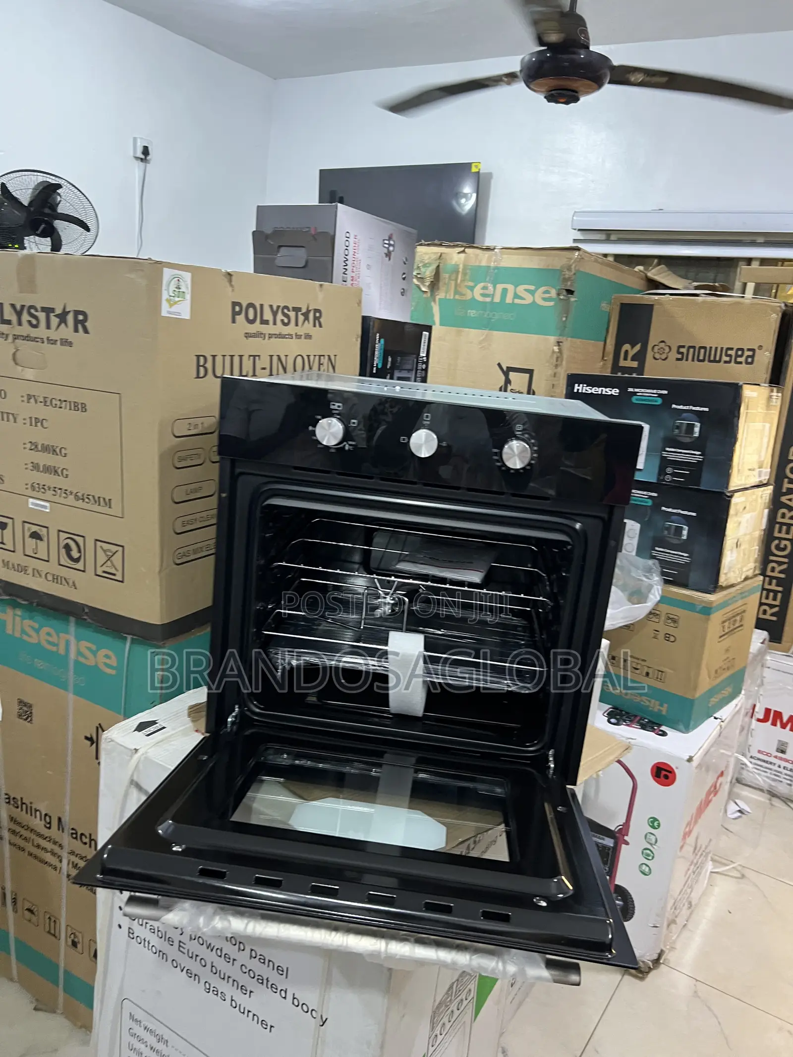 Polystar Pv-Eg271bb Electric Gas Oven Built-in Compact 60cm
