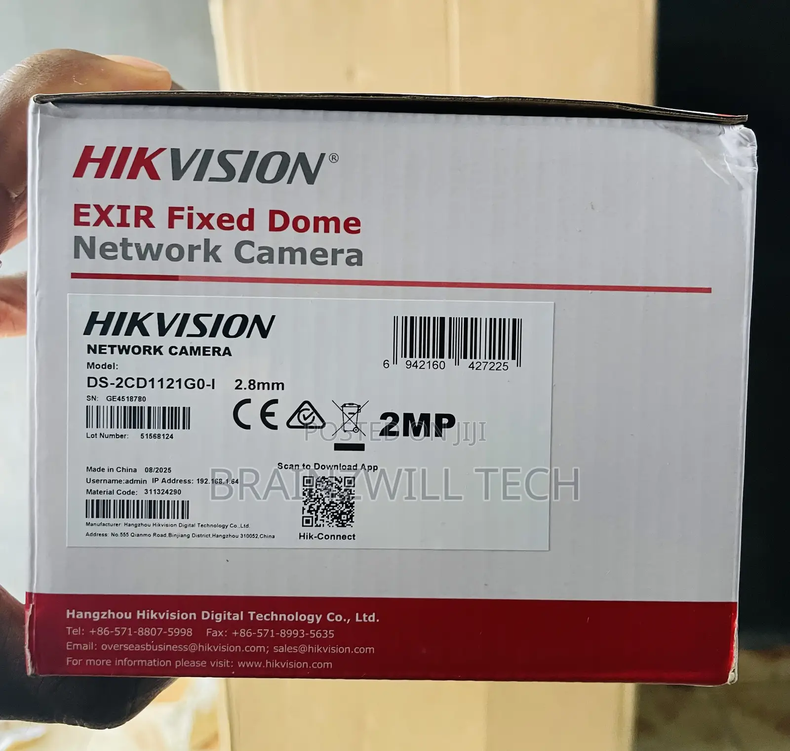 Hikvision 2mp Ip Dome Camera (Ds-2cd1121g0-I)
