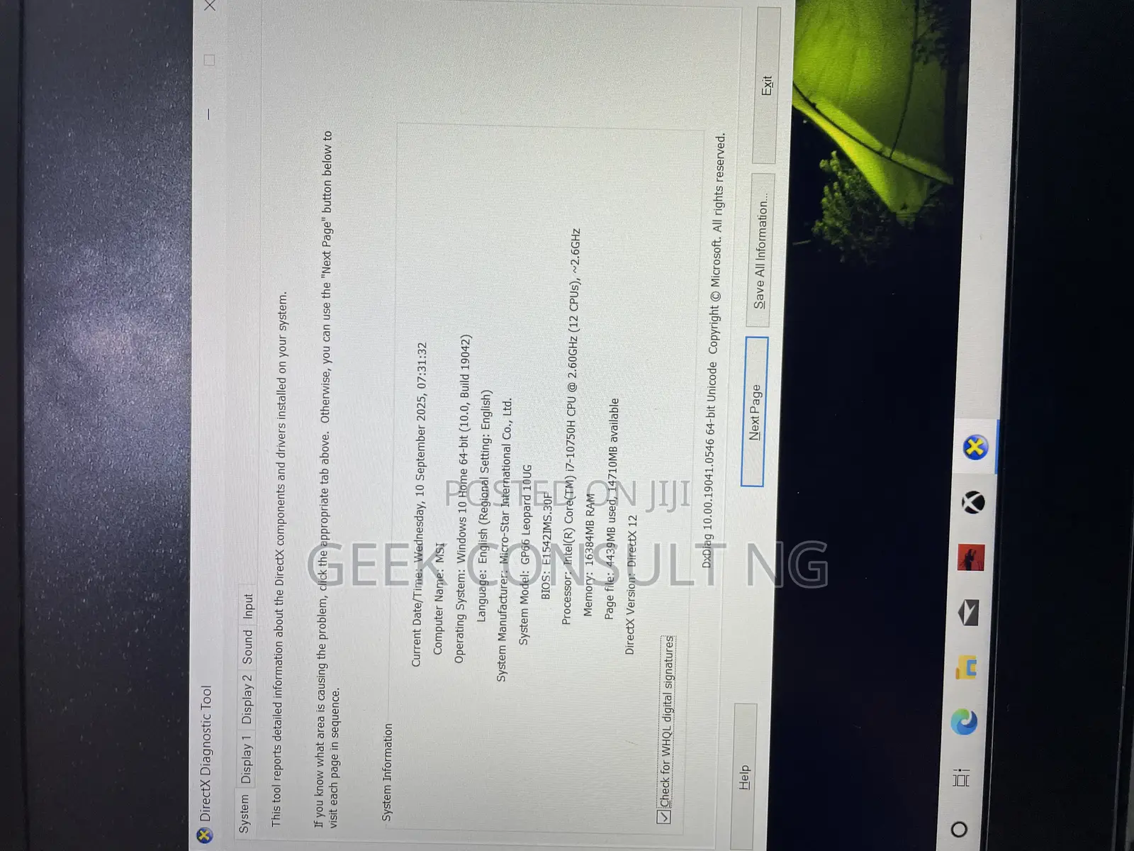 Laptop MSI GP66 LEOPARD 10UG 16GB Intel Core i7 SSD 1T