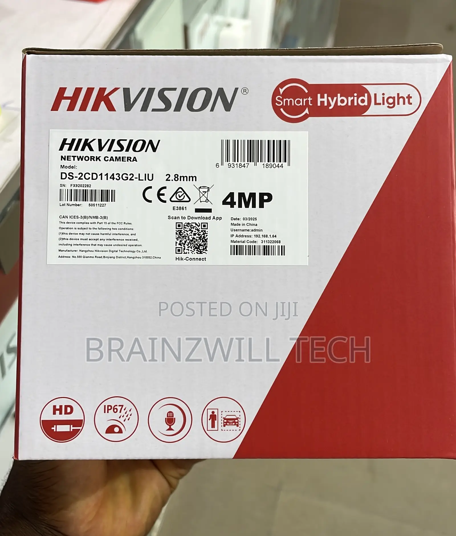 Hikvision 4mp Ip Smart Dome Camera (Ds-2cd1143g2-Liu)