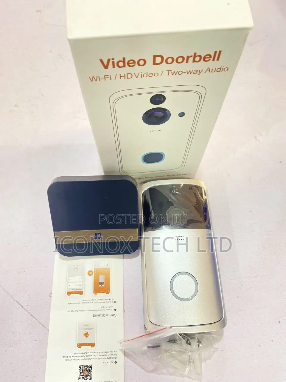 V5 Smart Wifi Video Doorbell Camera With Chime, Mobile App Viewer