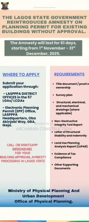 Residential, Public , Commercial and Industrial Building Amnesty