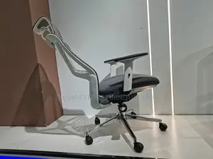 White Mesh Back and Fabric Seat Ergonomic Executive Office Chair