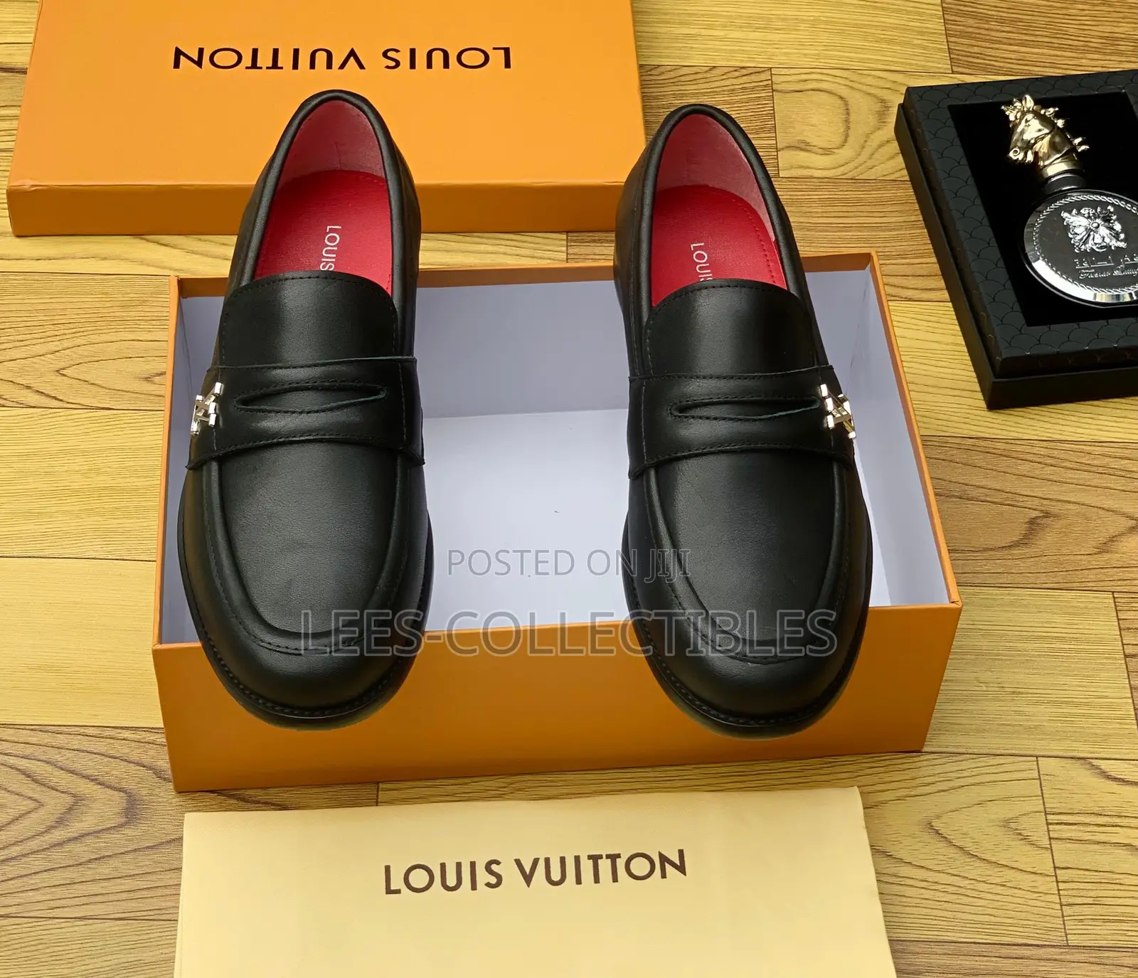 Best Quality Louis Vuitton Leather Black Sneakers
