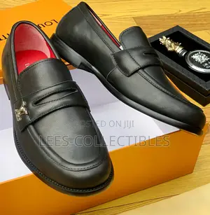 Best Quality Louis Vuitton Leather Black Sneakers