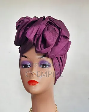 Burgundy Turban Cap