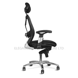 Black Mesh Adjustable Arms Ergonomic Executive Office Chair.