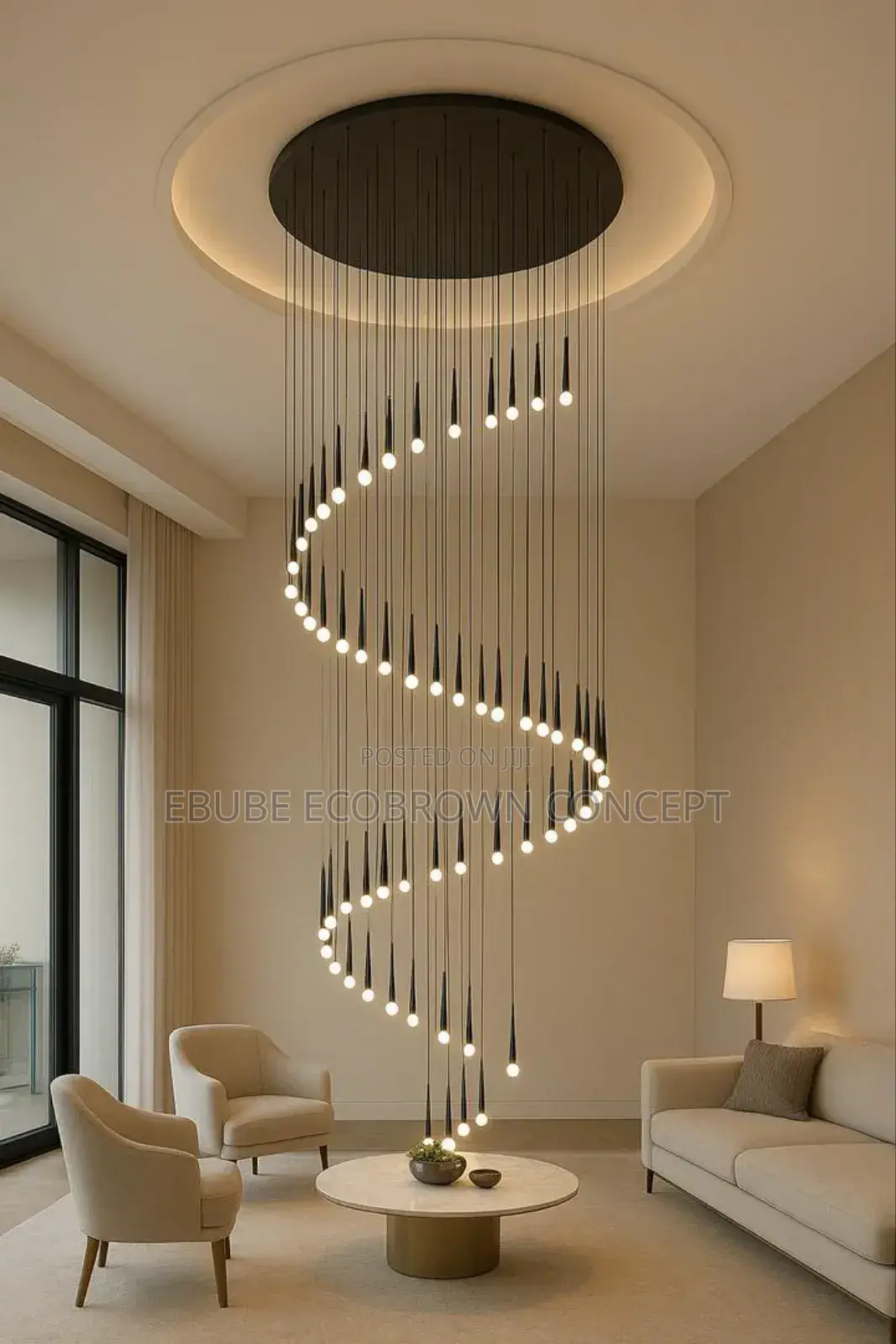 1000mm 9ft Staircase Chandelier