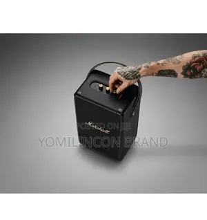 Marshall Tufton Portable Bluetooth Speaker, Black Brass