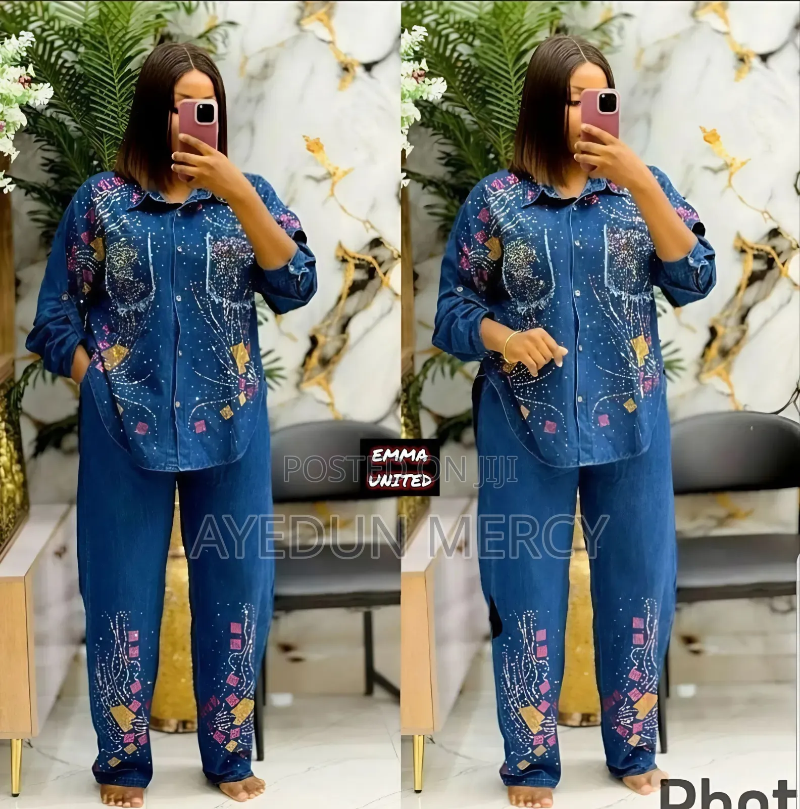 2pcs Denim Jean