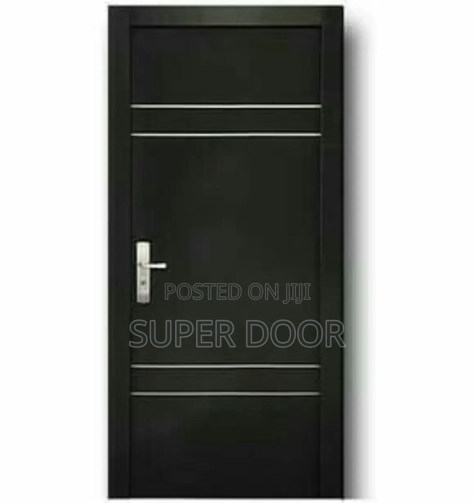 Black HDF Door With Frame Only