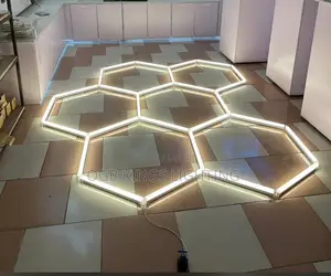 Honeycomb Hexagonal Ceiling Mounted Led Light Ac110-2220v Gym Bar Salo