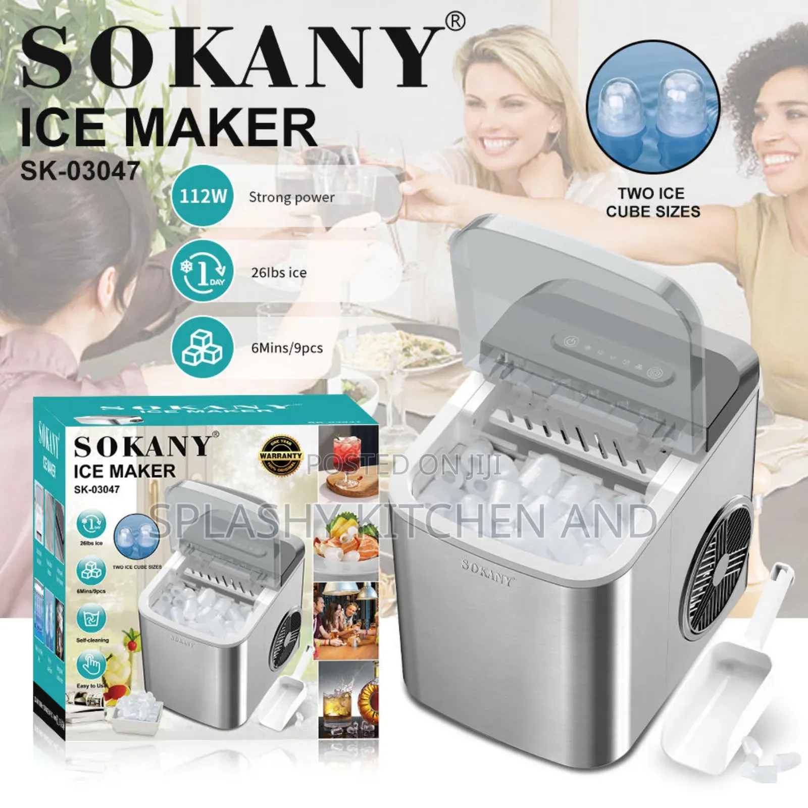 Sokany Powerful Fast Freezing Ice Cube Mold Maker Machine