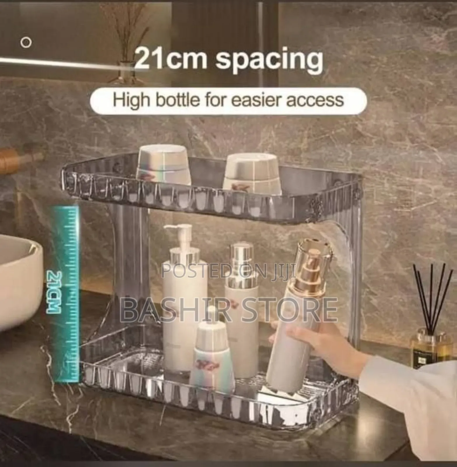 2-Tier Clear Acrylic Organizer Rack