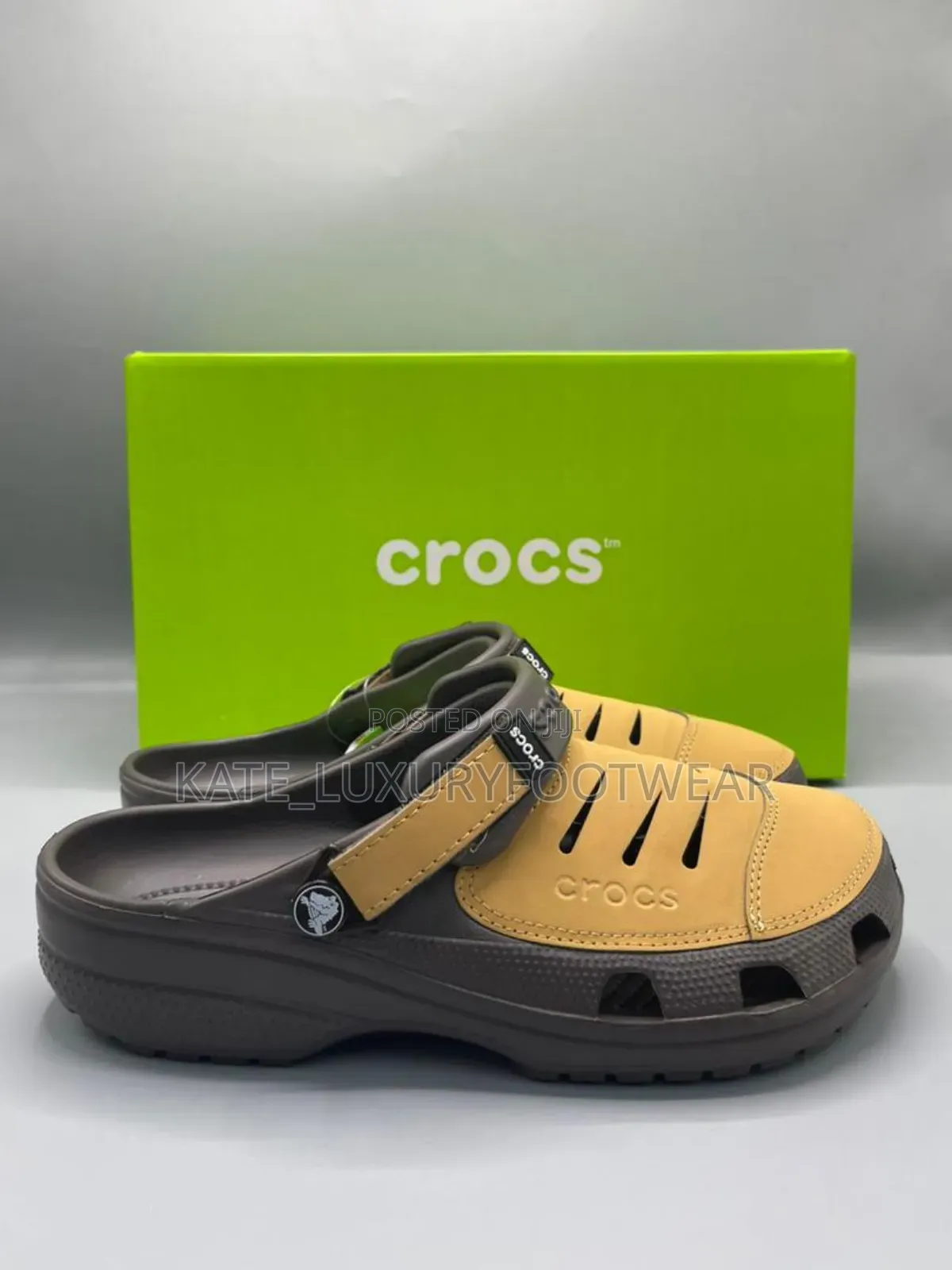 Yukon Leather Crocs Slippers