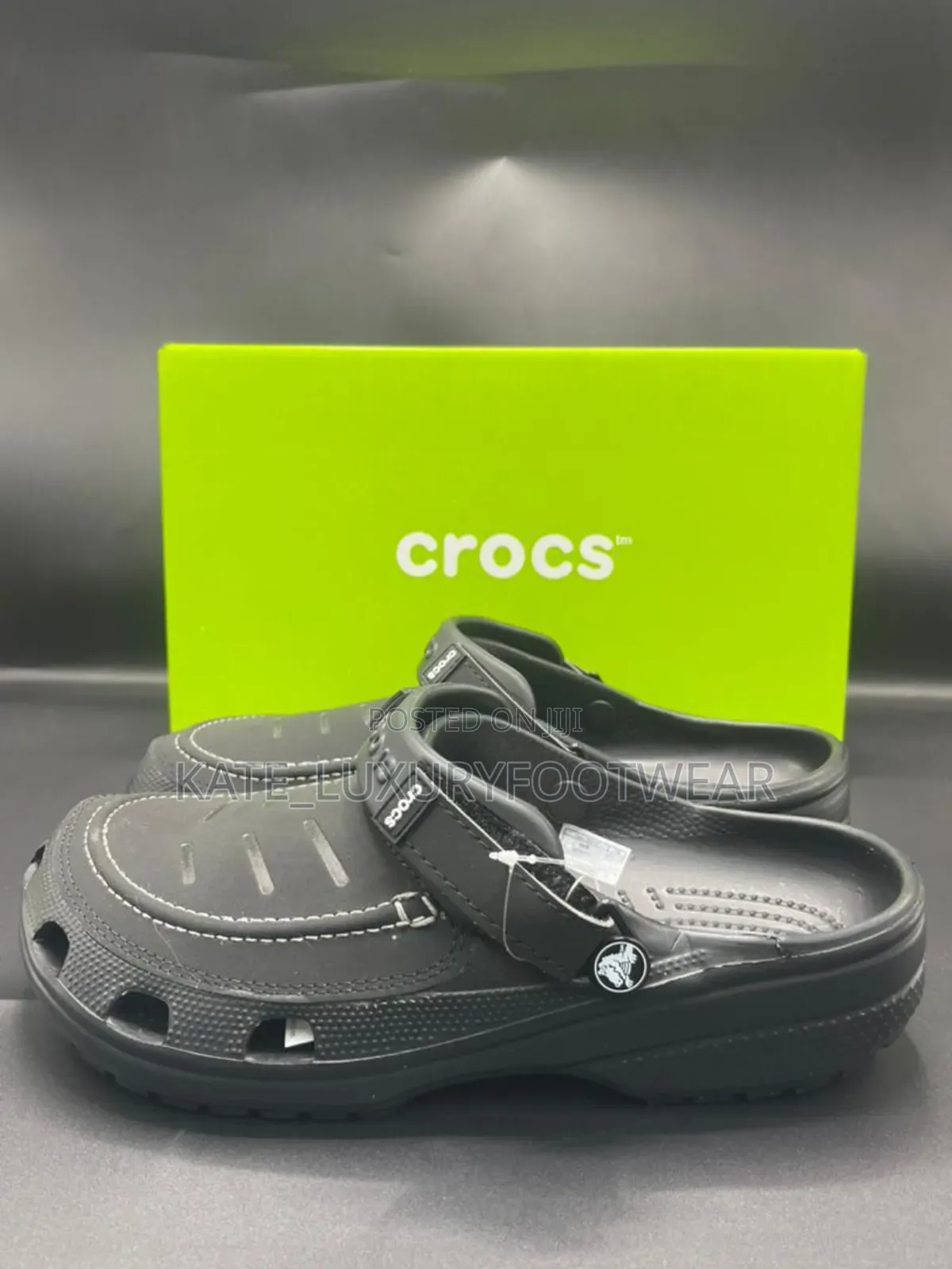 Yukon Leather Crocs Slippers