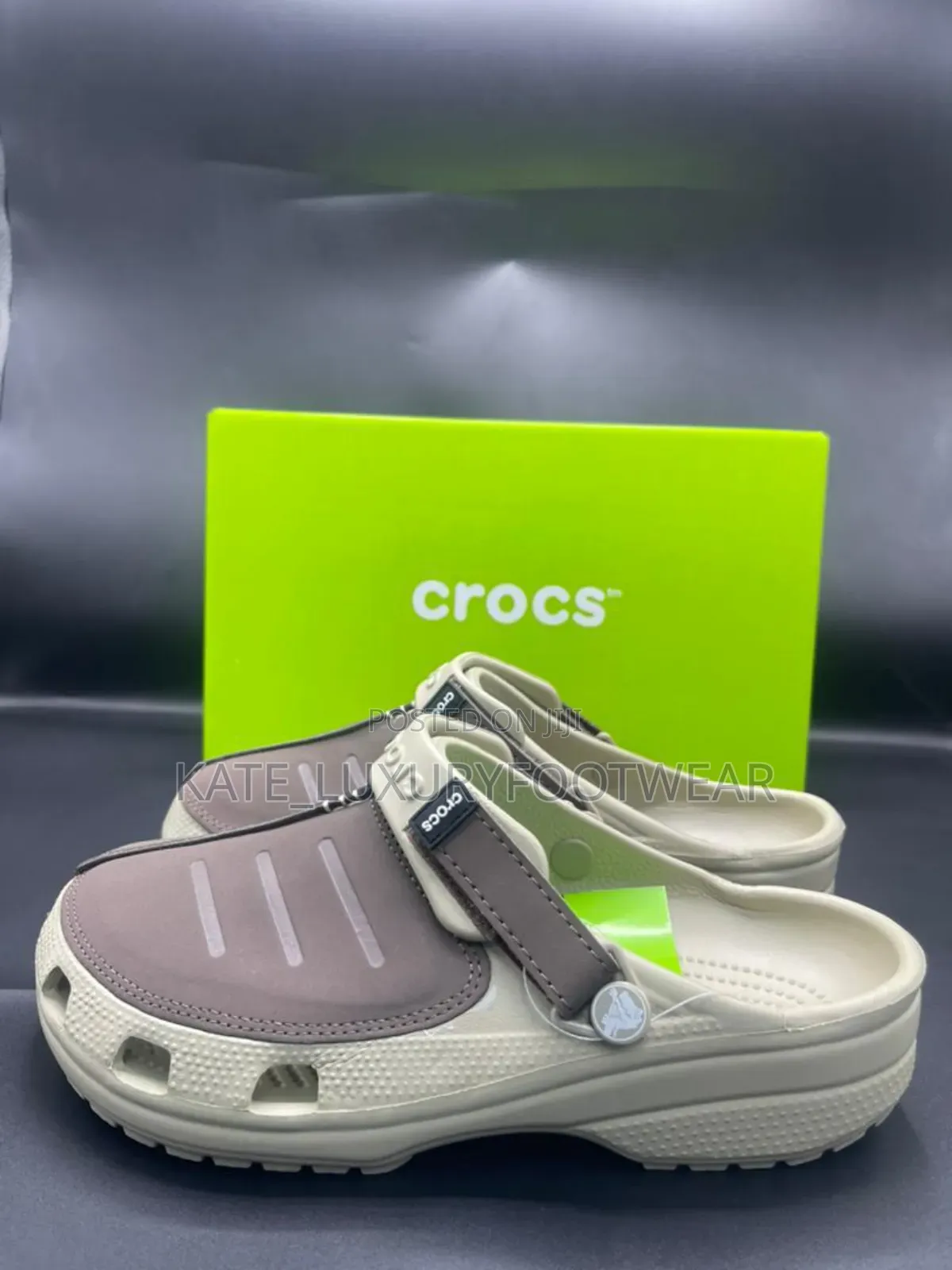 Yukon Leather Crocs Slippers