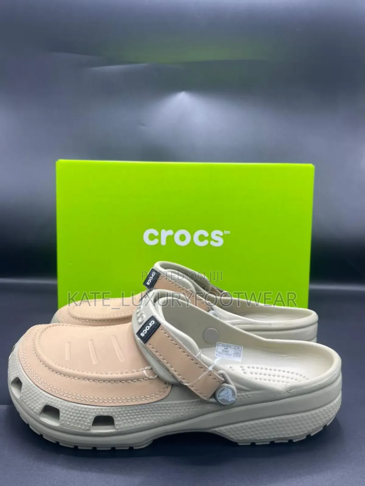 Yukon Leather Crocs Slippers