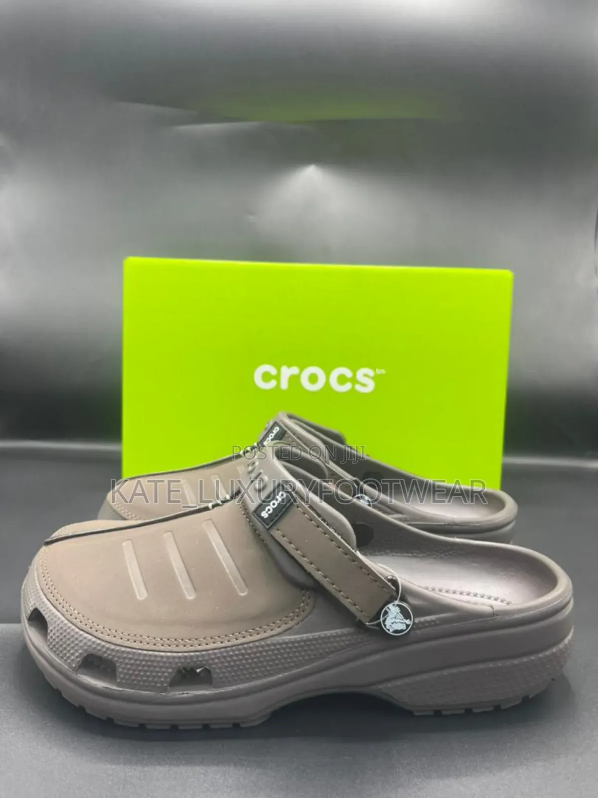 Yukon Leather Crocs Slippers