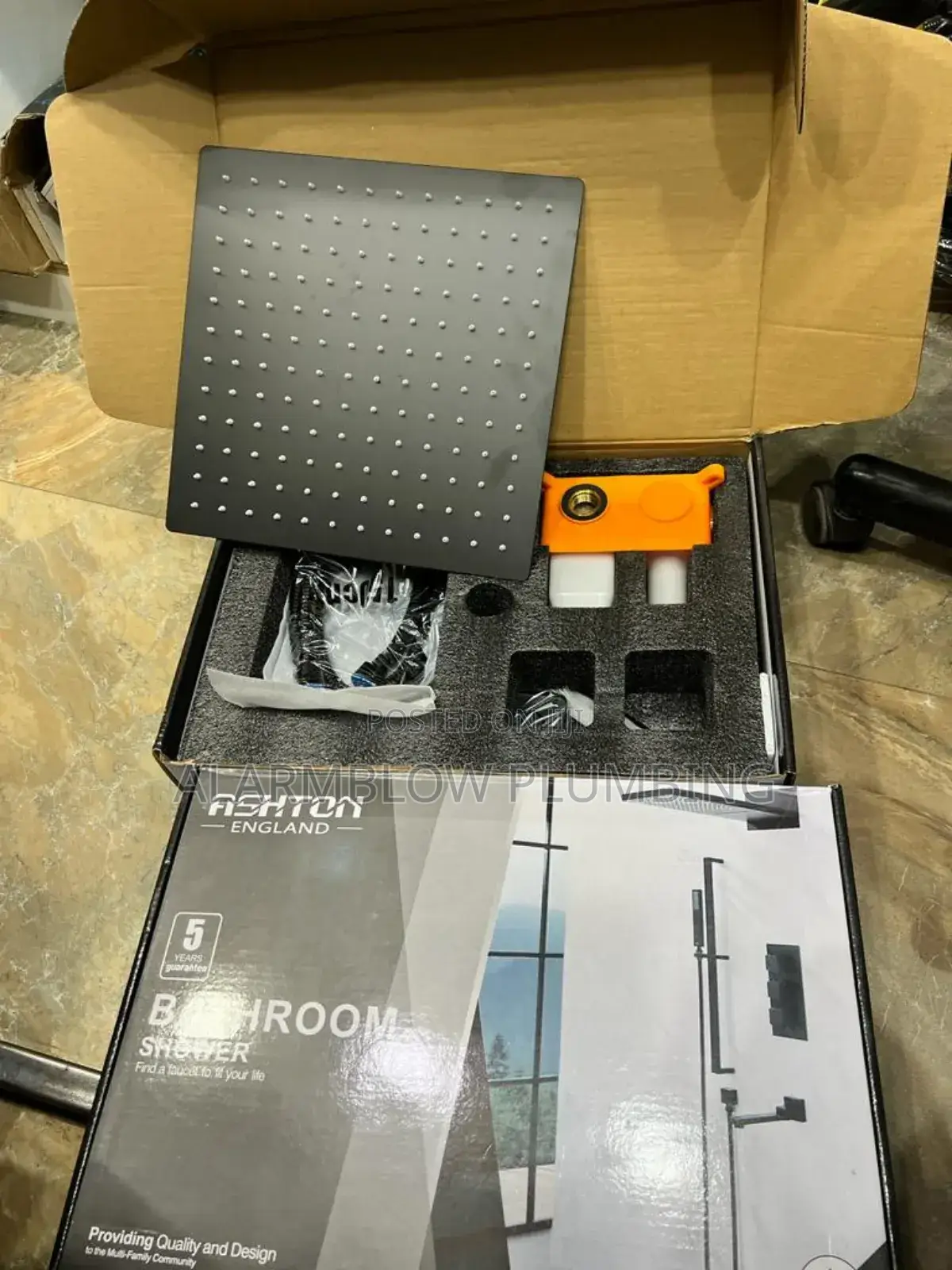 Ashton England Bathroom Shower System Black
