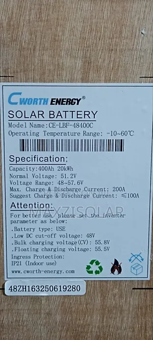 20kwh Cworth Lithium Battery