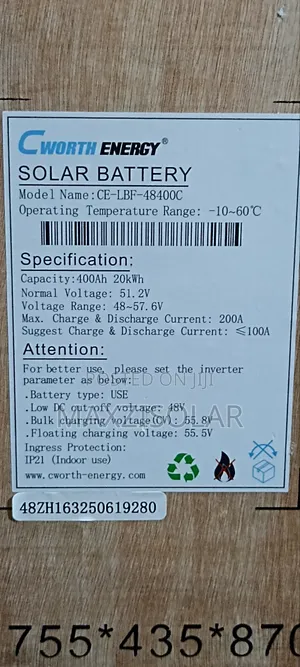 20kwh Cworth Lithium Battery