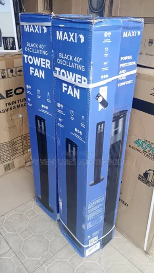 Maxi 40 Inches Tower Oscillating Fan, 1 Year Warranty.