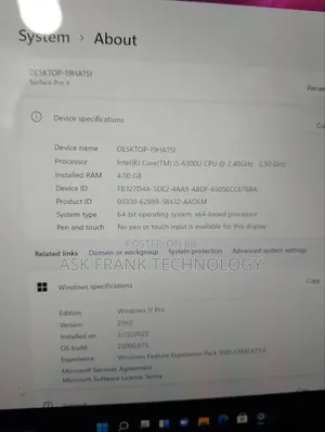 Laptop Microsoft Surface Pro 4GB Intel Core I5 SSD 128GB